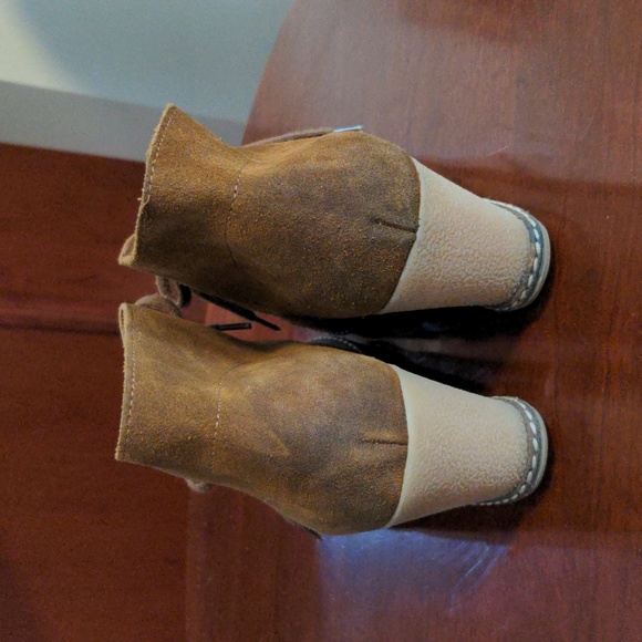 🔥 J Crew MacAlister Wedge Booties Brown Suede Leather Size 8 - Picture 4 of 9